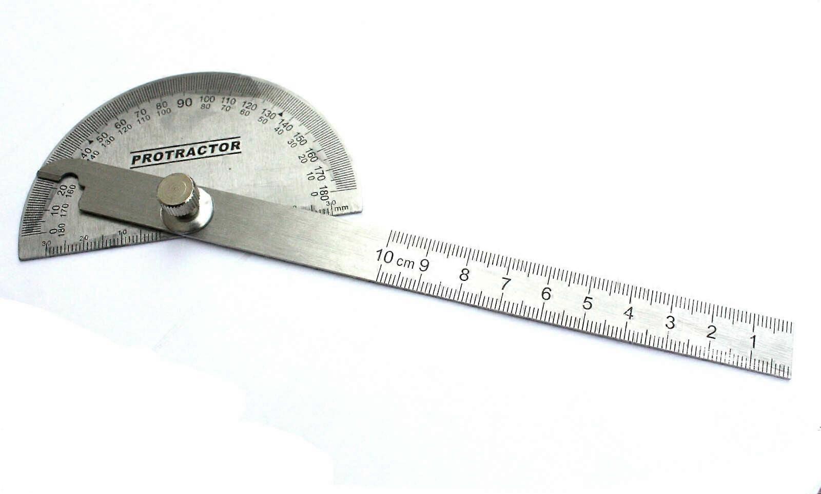 Rotary Protractor Measuring Angle Square Drawing Line Rule Gauge Machinist Tool