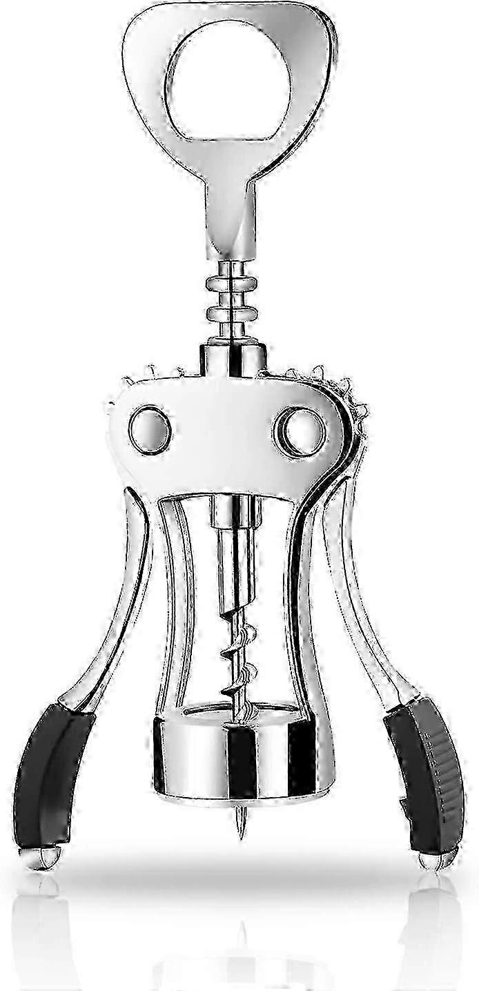 Stainless Steel Wine Corkscrew with Self-Centering Worm - All-in-One Wing Opener Edition 0923