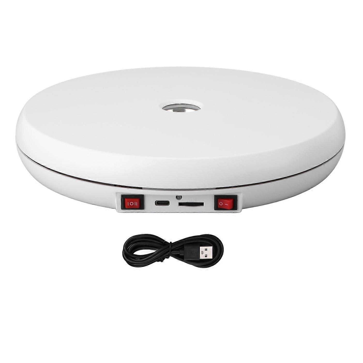 Rotating Display Stand 10 Inch 55lbs Load 360 Degree Electric Turntable Display Stand with Light for