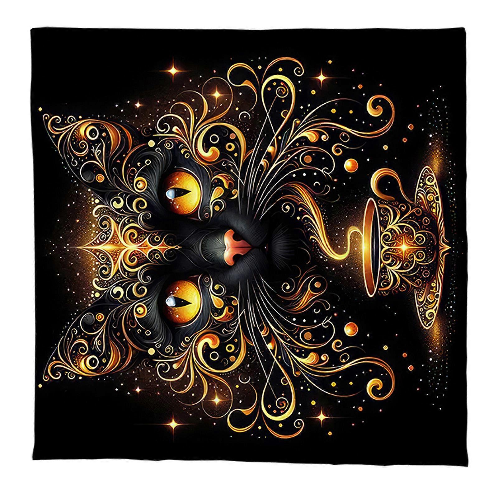 Artistic Tarots Reading Cloth Durability Velvets Mats Reusable Mats for Tarots Enthusiasts and Collector  75x75cm