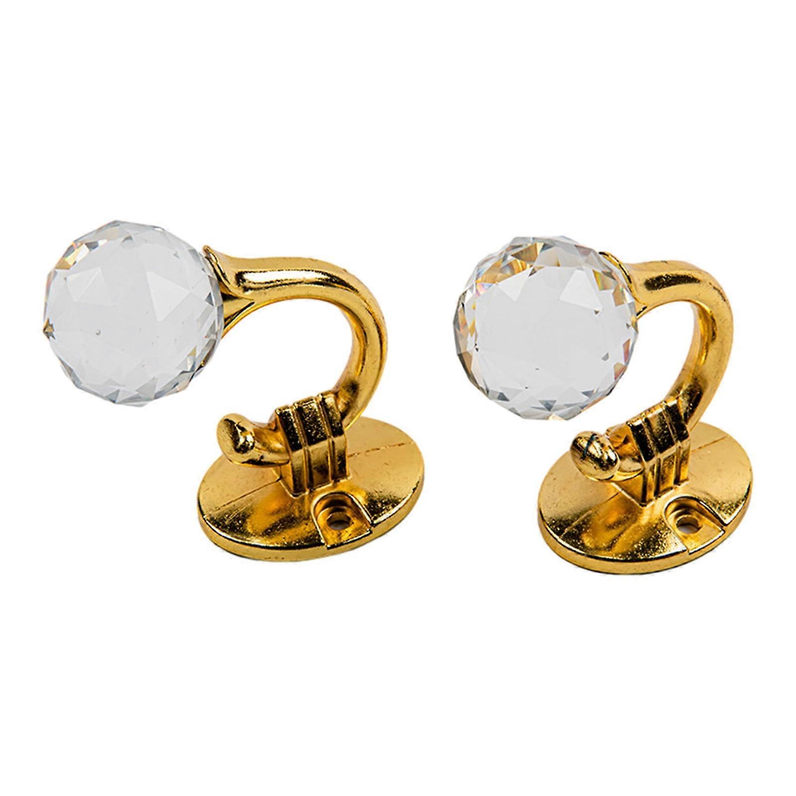 Fnyoxu Curtain Tie Backs,2 PCS Alloy Curtain Holdbacks Back Hooks Wall Mounted Coat Hanger Set