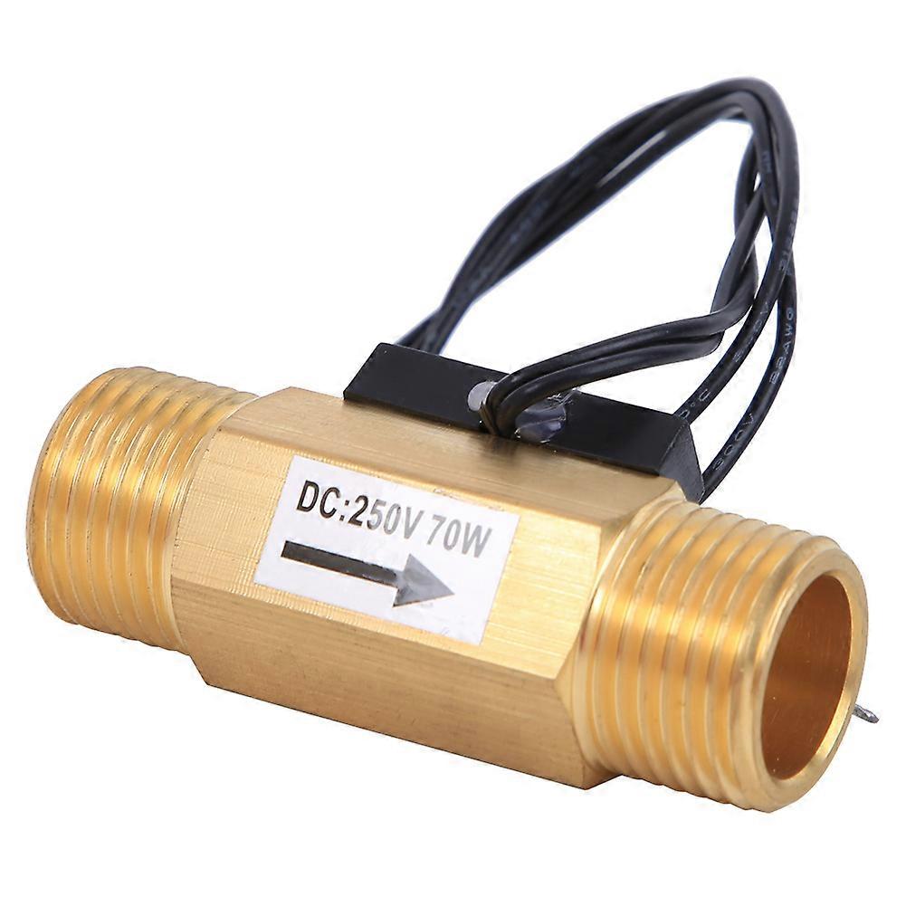 Water Flow Sensor Switch with 1/2-inch Interface Electromagnetic Flowmeter Industrial Accessory