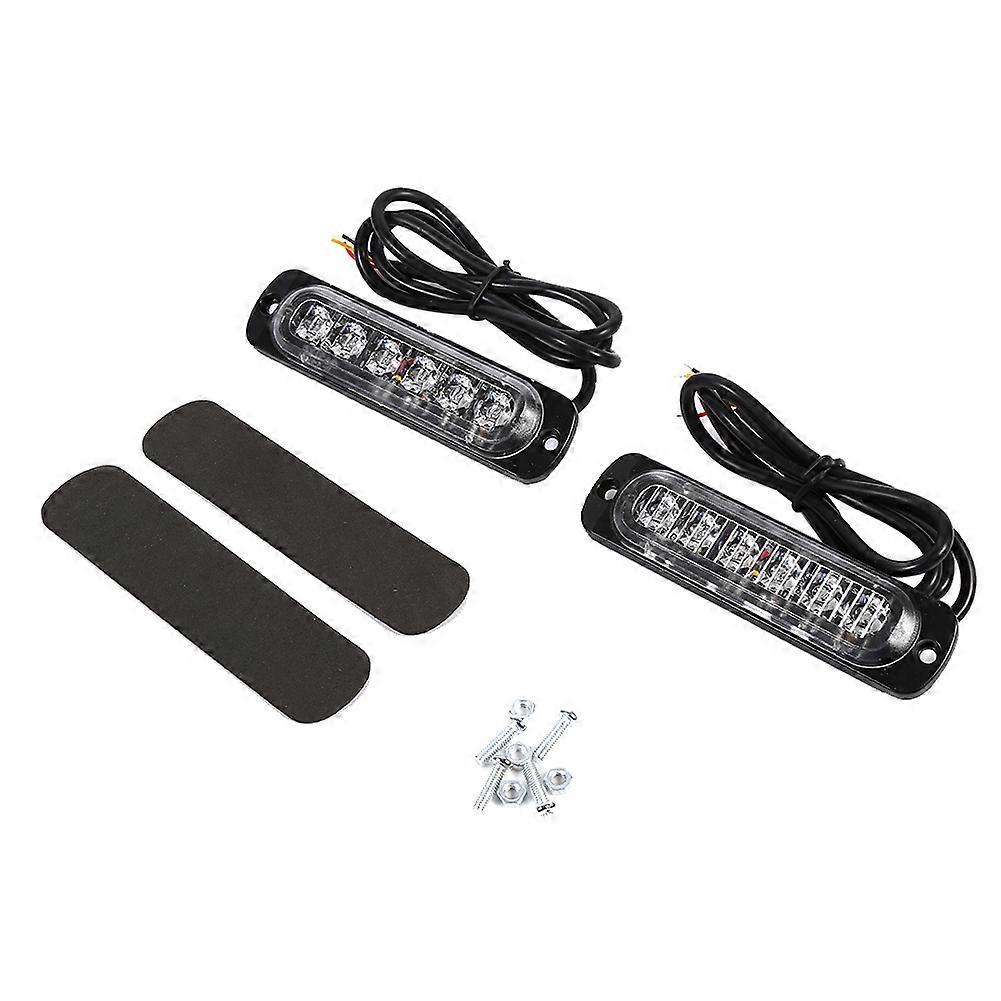 Flashing lamp for emergency 12V 6 LED strobe warning light blue color