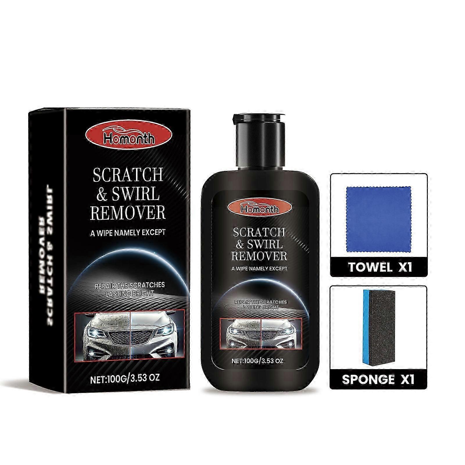 Quick & Easy Car Scratch Repair Cream with Towel & Sponge  Effortless Minor Scratch Remover
