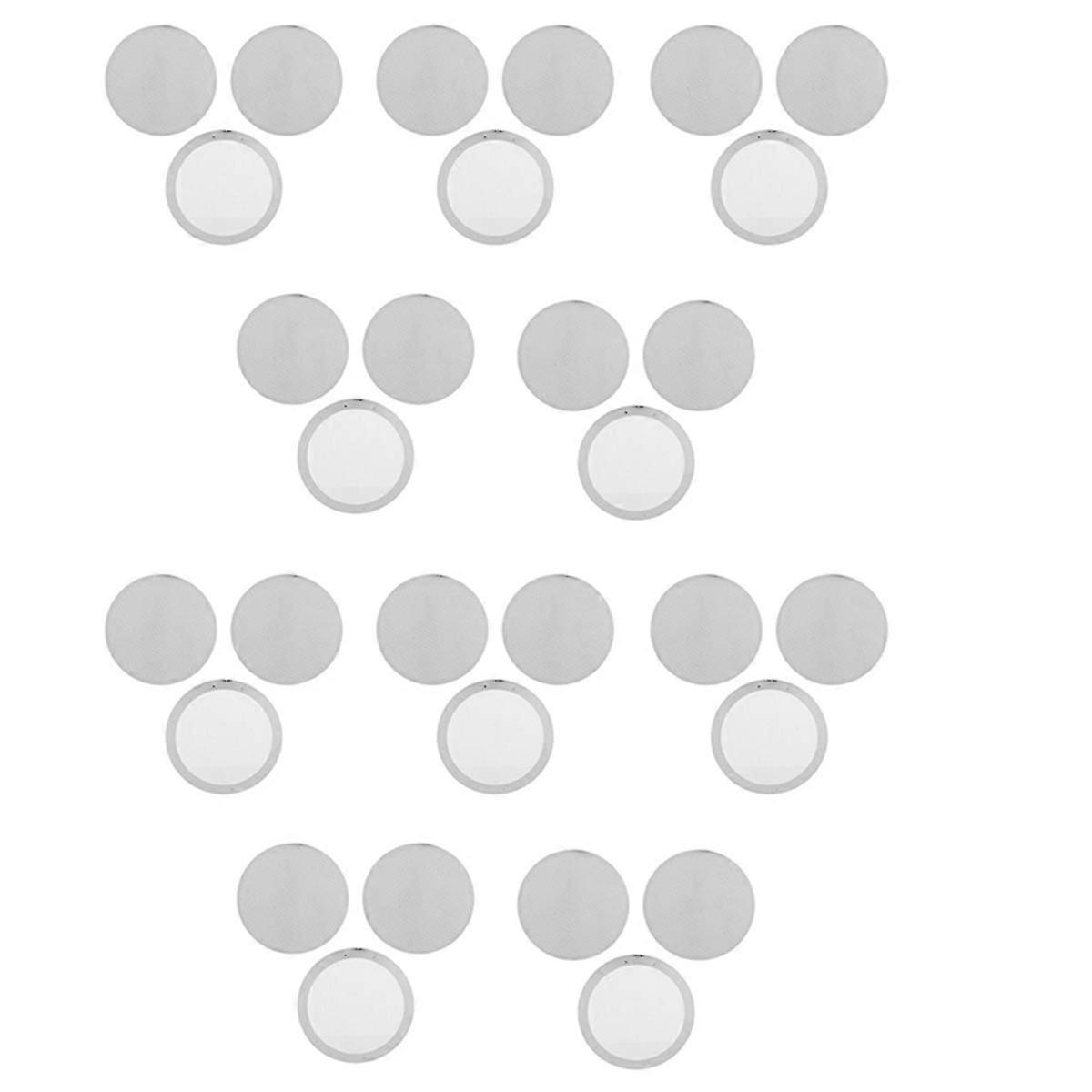 unique 30 Pack Metal Reusable Coffee Filter Mesh Silver