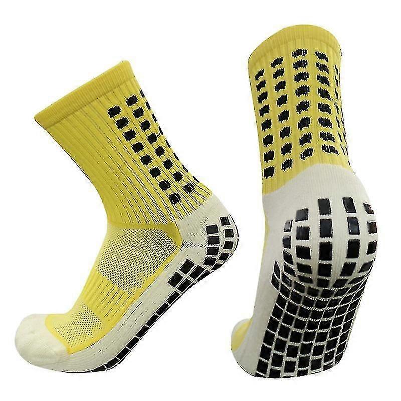 アンチスリップサッカーソックスコットンフットボールメンズグリップソックス