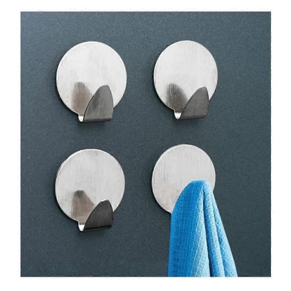 Non-marking metal hooks, 4-pack, decorative design, waterproof, 1.5 kg load capacity.