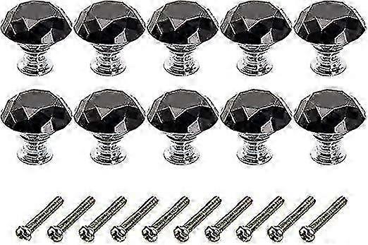 26mm Diamond Crystal Drawer Pulls Knobs 10pcs with Screws for Home Office Cabinet Edition 1107