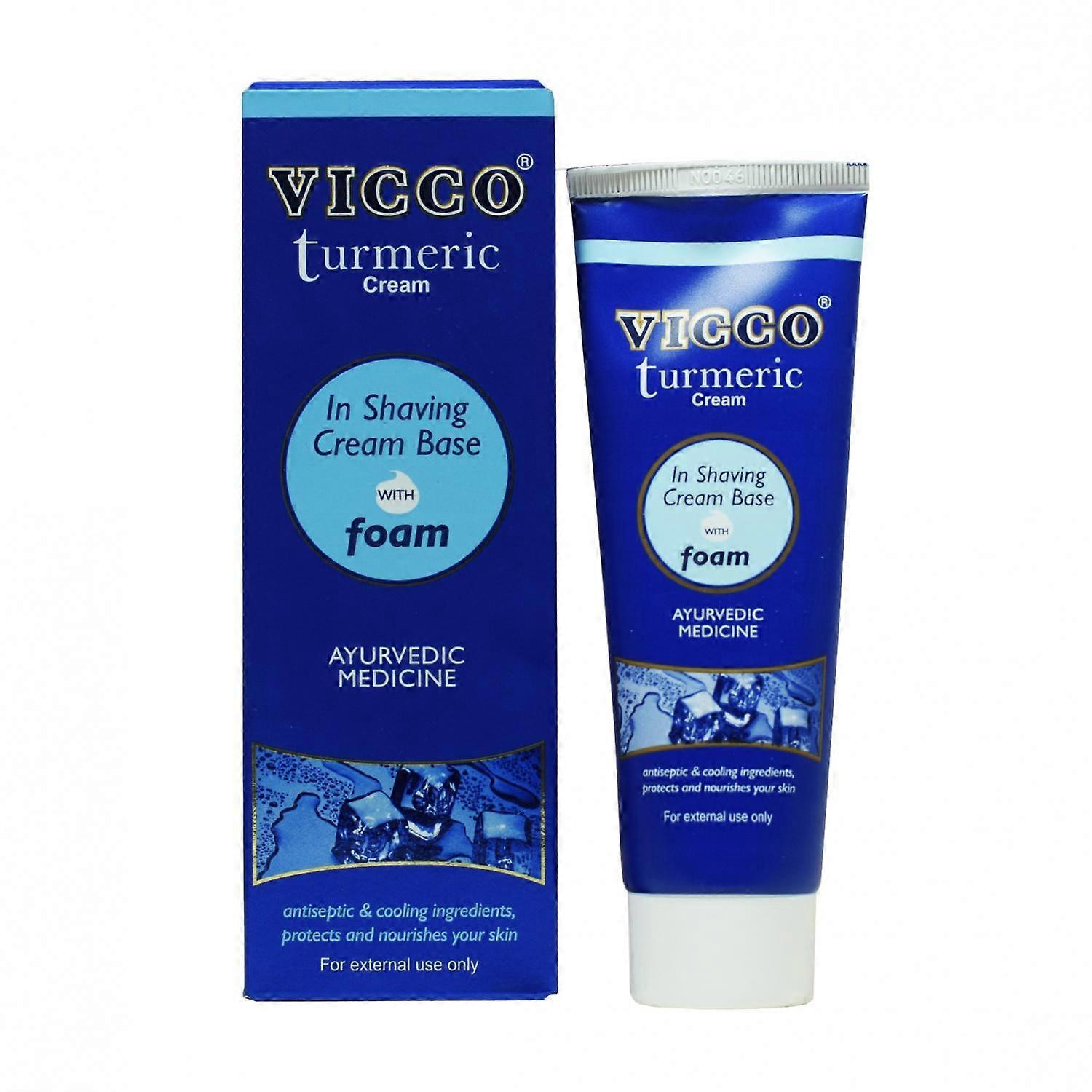 Shaving Cream with Turmeric (70 g), In Shaving Turmeric Cream Base with Foam, Vicco