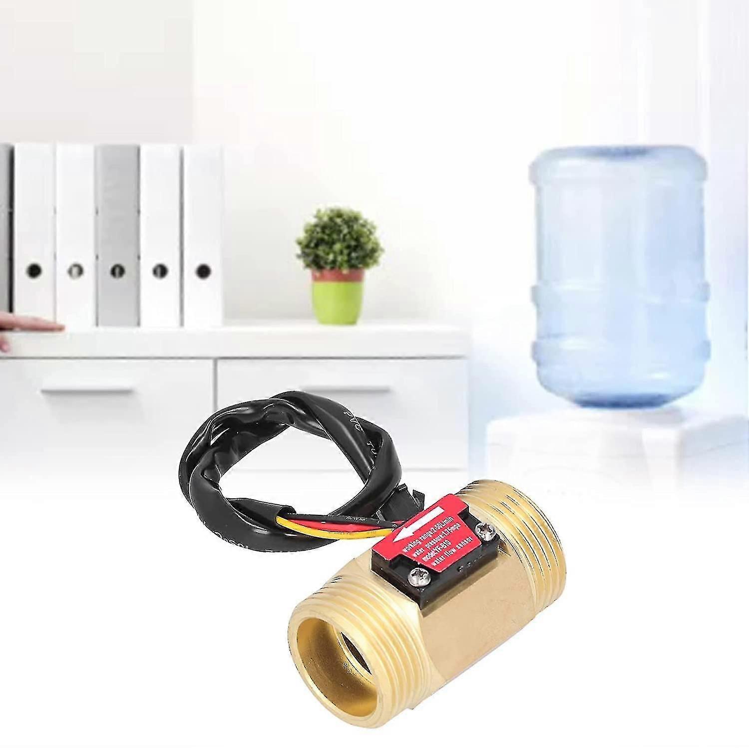 Vattenflöde Hushåll 24vdc Snabb vattenflödesgivare Mätare Flödesmätare 1.3in Mässing Hangänga för poolrör