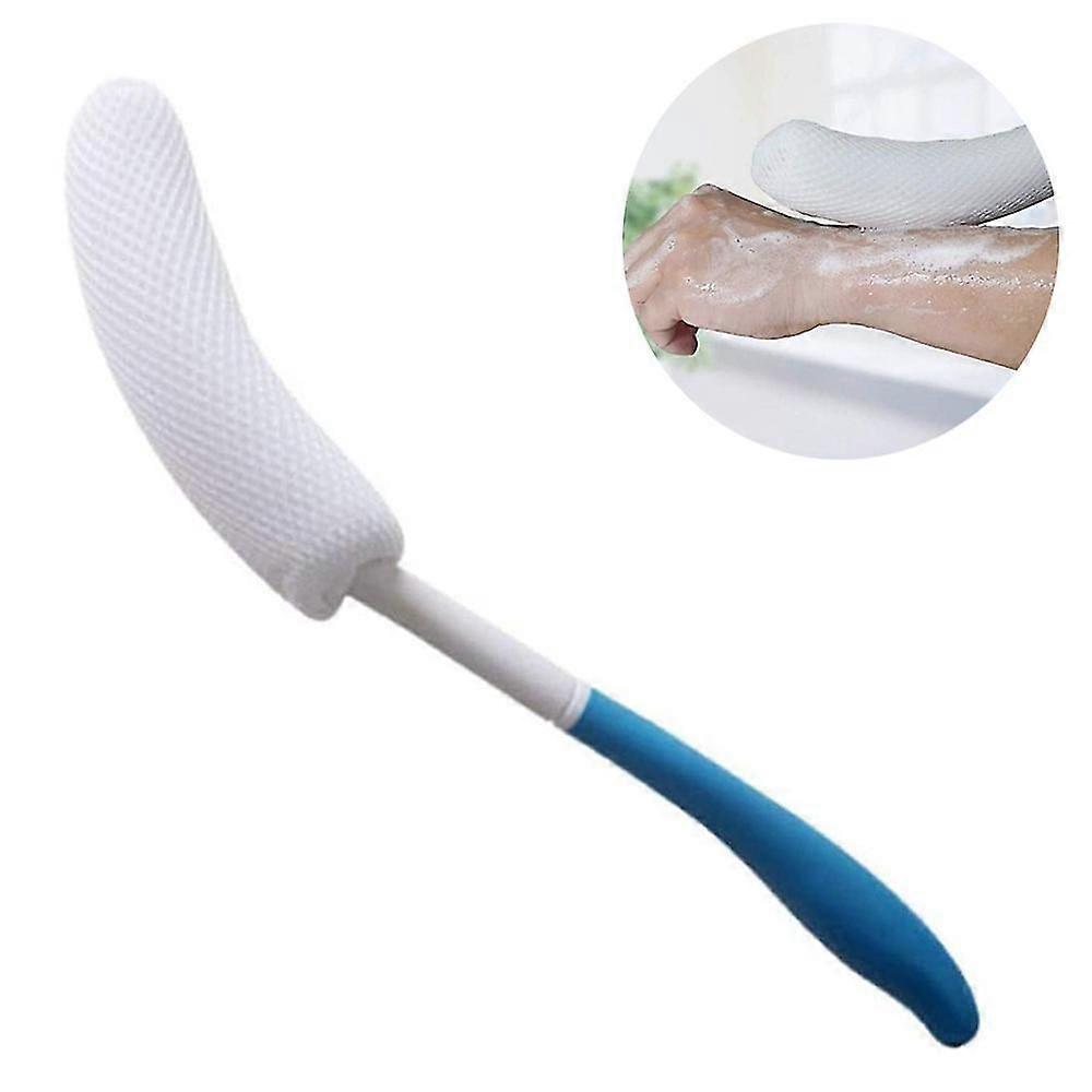 Long Handle Bath Brush with Anti-slip Curve Handle, Suitable for Seniors and Pregnant Women for Bathing and Showering