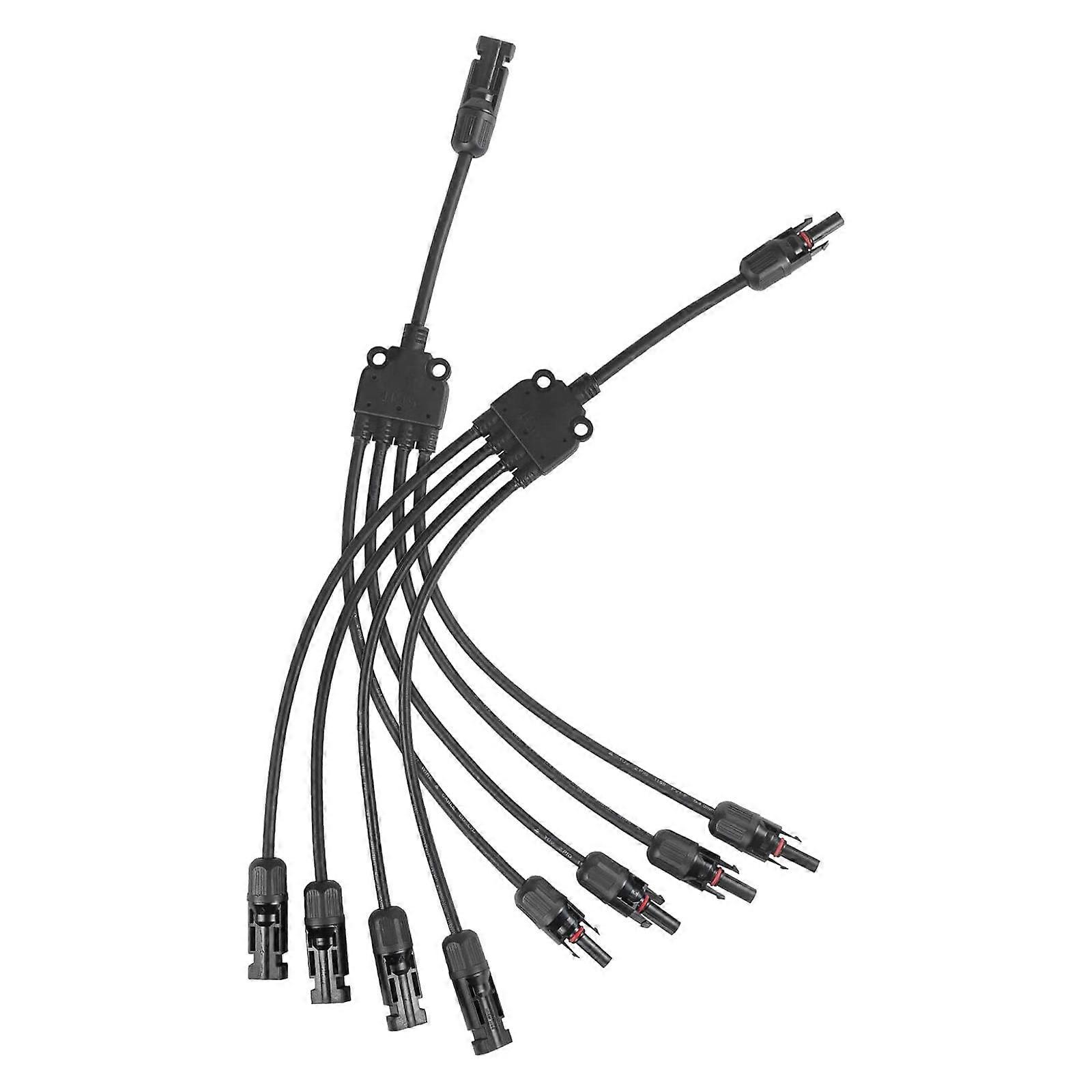 30A Solar Extension Splitters Cable 1 To 2/3/4 Parallel Connector Electrical Photovoltaic Panel Cable Wire Connector Multicolor