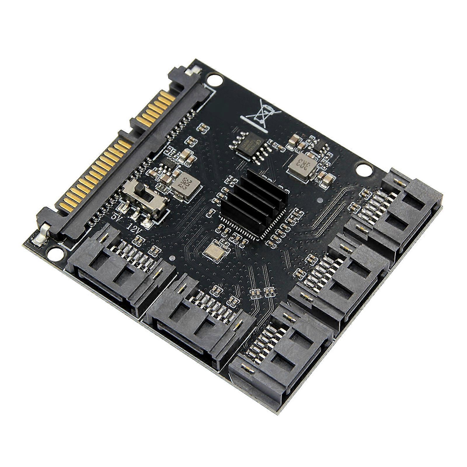 5 Port SATAs Expansion Hubs With Port Multipliers Support For Multiple Drive Connectivities And Fast speed Data Transfer Multicolor