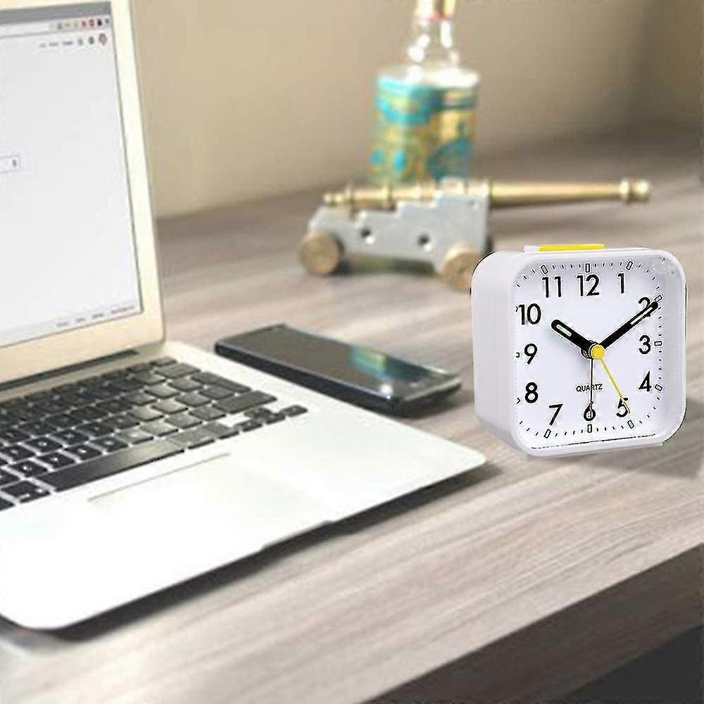 Silent Analog Alarm Clock Non Ticking, Gentle Wake, Beep Sounds