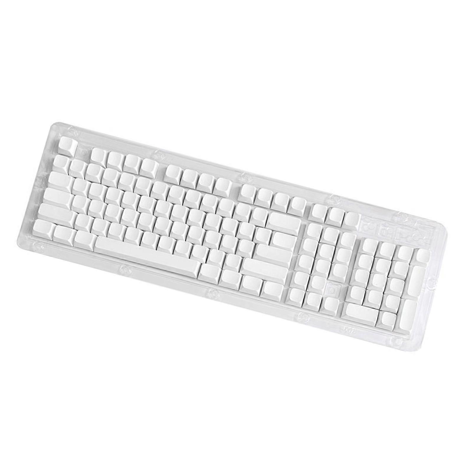 Minimalist 104 Key White Keycaps XDA Height PBT Construction For Personalizing Mechanical Keyboards In Any Setting Multicolor