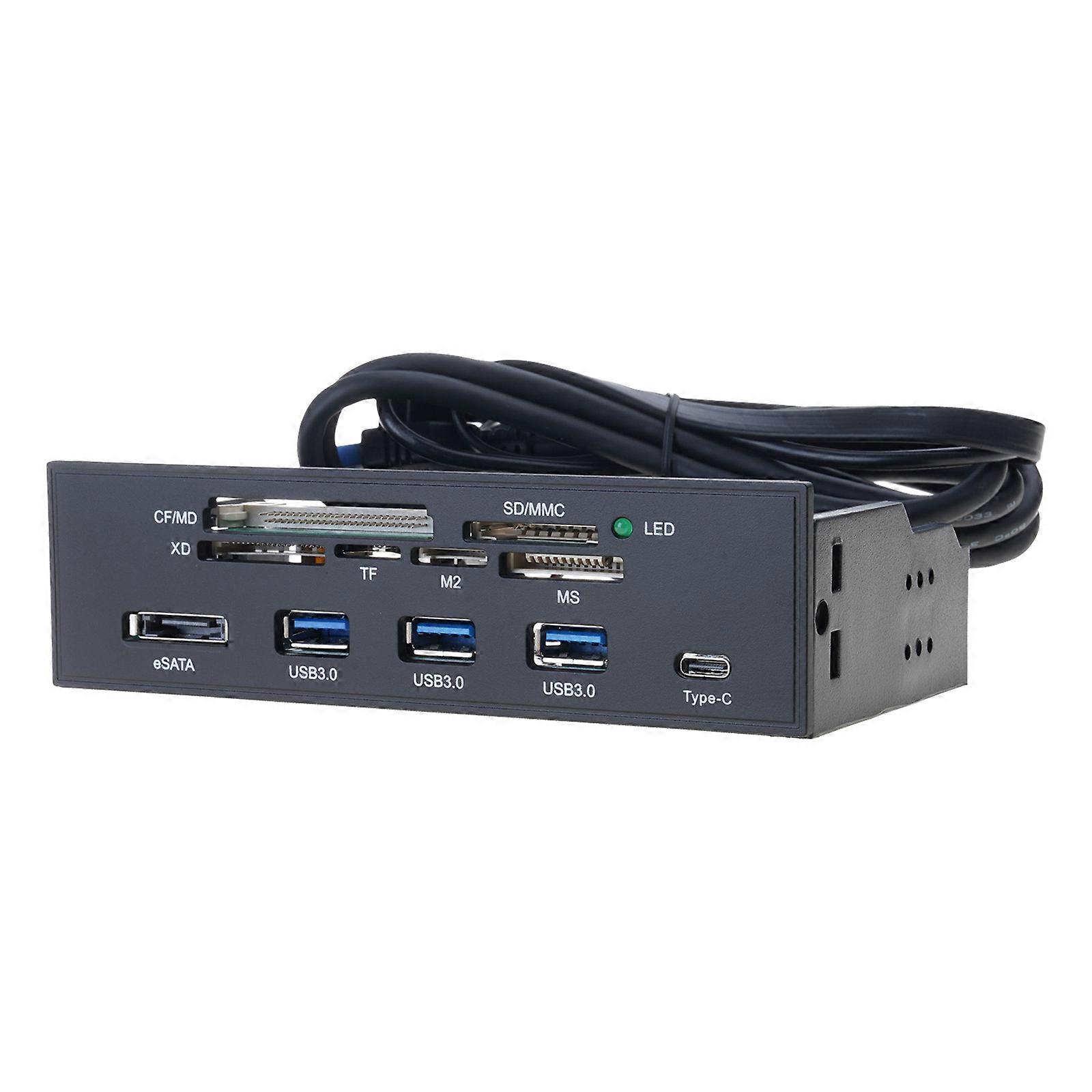 Front Panel USB3.0 Card Reader Built In for Fast Data Transfer and Versatiled Card Support PC Internal Card Reader Multicolor