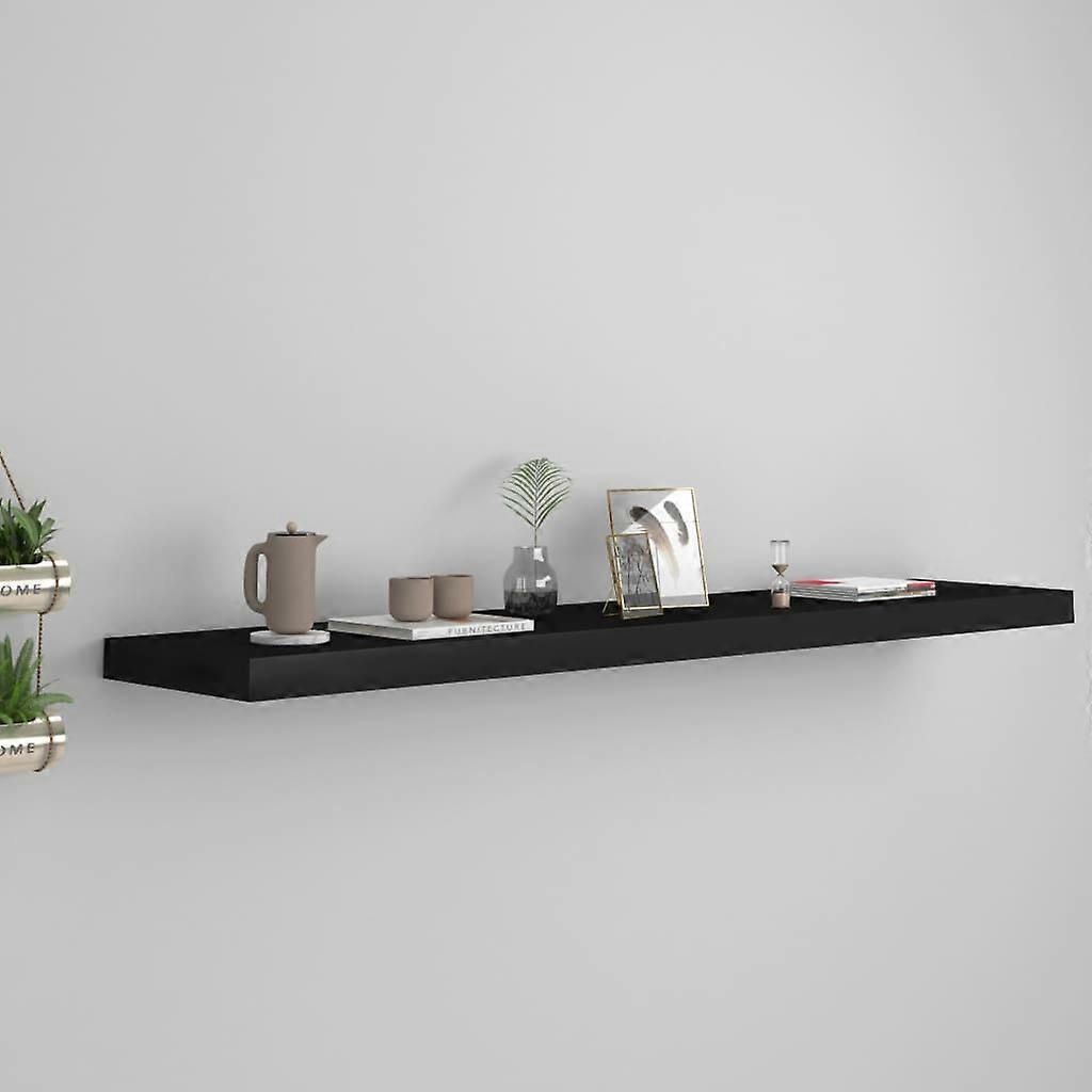 Schweberegal Schwarz 120x23,5x3,8 cm MDF