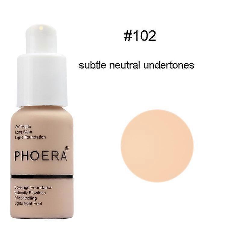 PHOERA 30ml Foundation Makeup 10 Colors Liquid Matte Moisturizer Face Base High Coverage Brighten Concealer Cream TSLM1