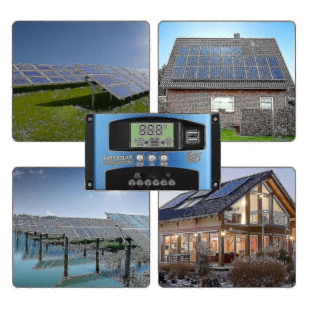 Zonnecontrollers Mppt 100a 80a 60a 50a 40a 30a Dual Usb Lcd Display 12v 24v-hy