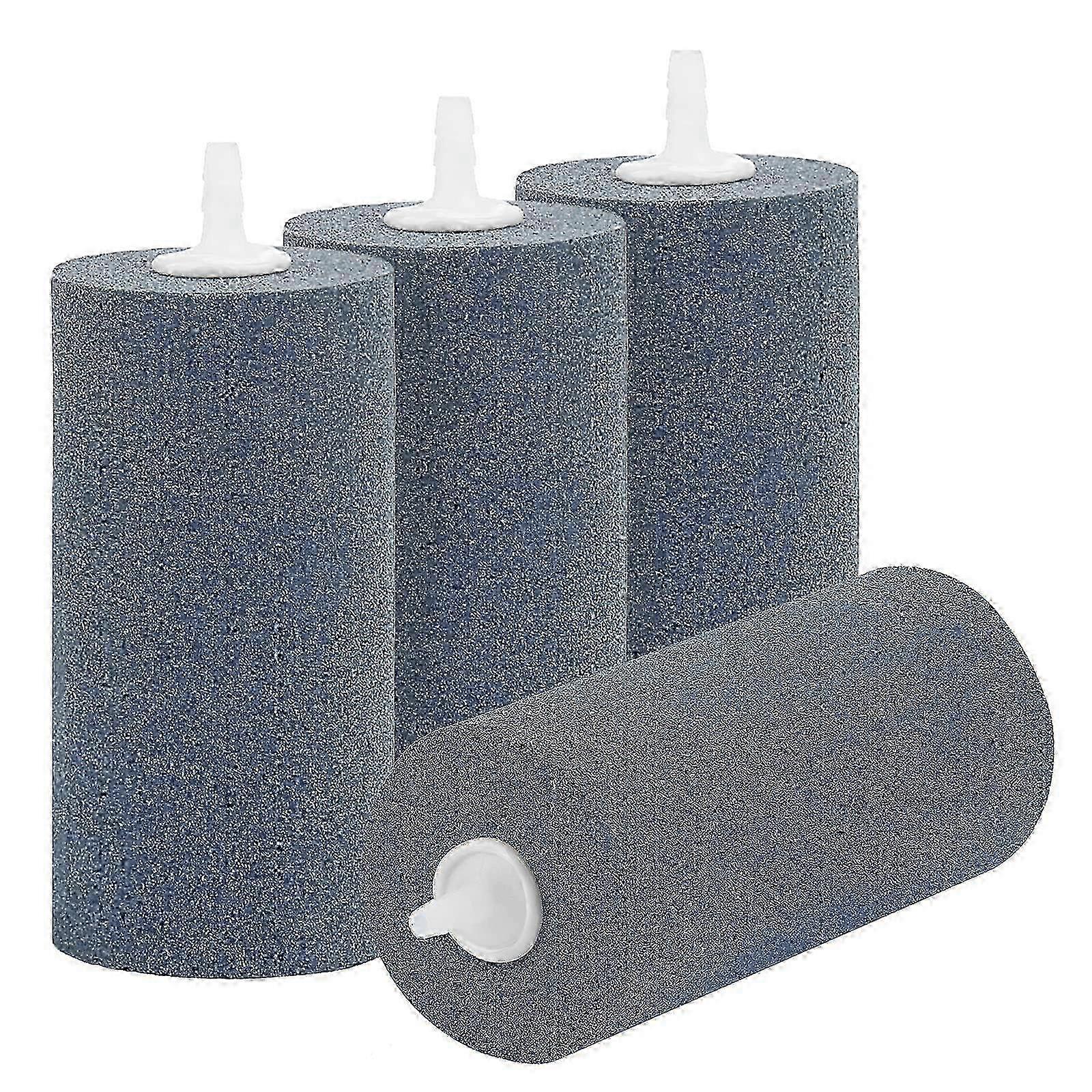 4 PCS Large Air Stone Cylinder 10 CM Bubble Diffuser for Pond