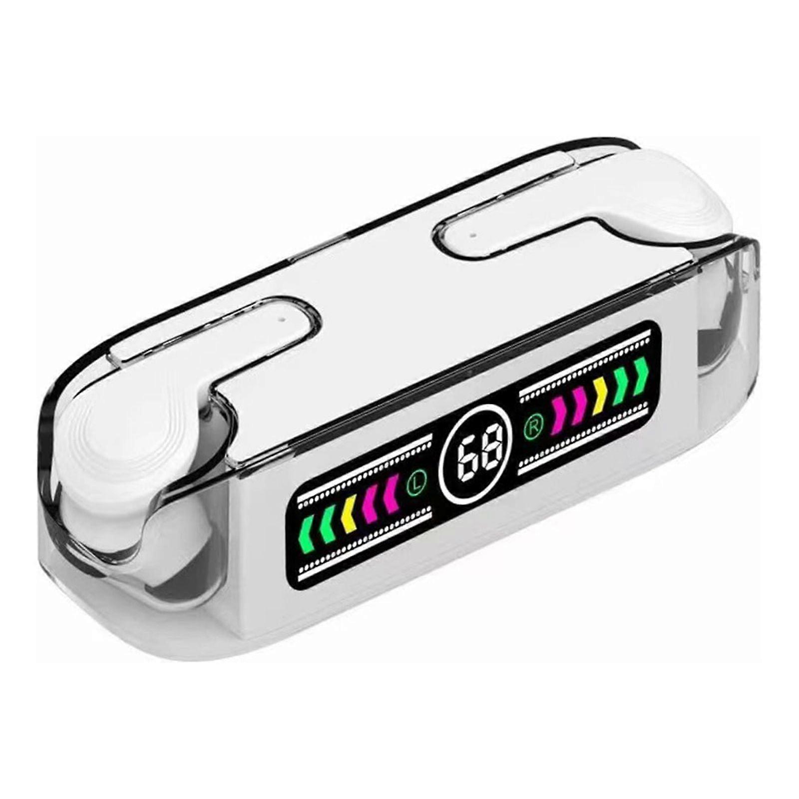 Tarmeek Wireless Bluetooth Headset, Transparent Digital Display, Touch Control, Long Battery, Compatible with iOS/Android