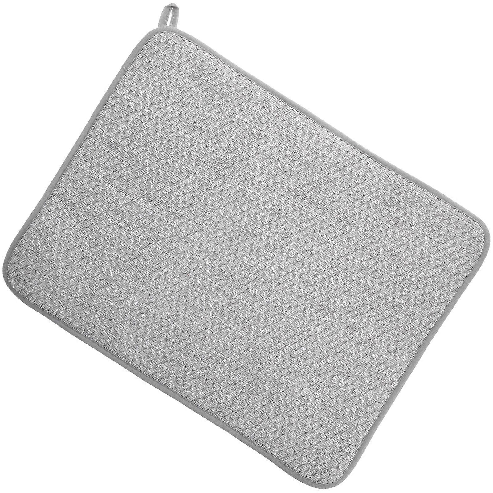 Dish Drying Mat Microfiber Drying Pad Kitchen Tableware Mat Water Absorbent Drying Mat