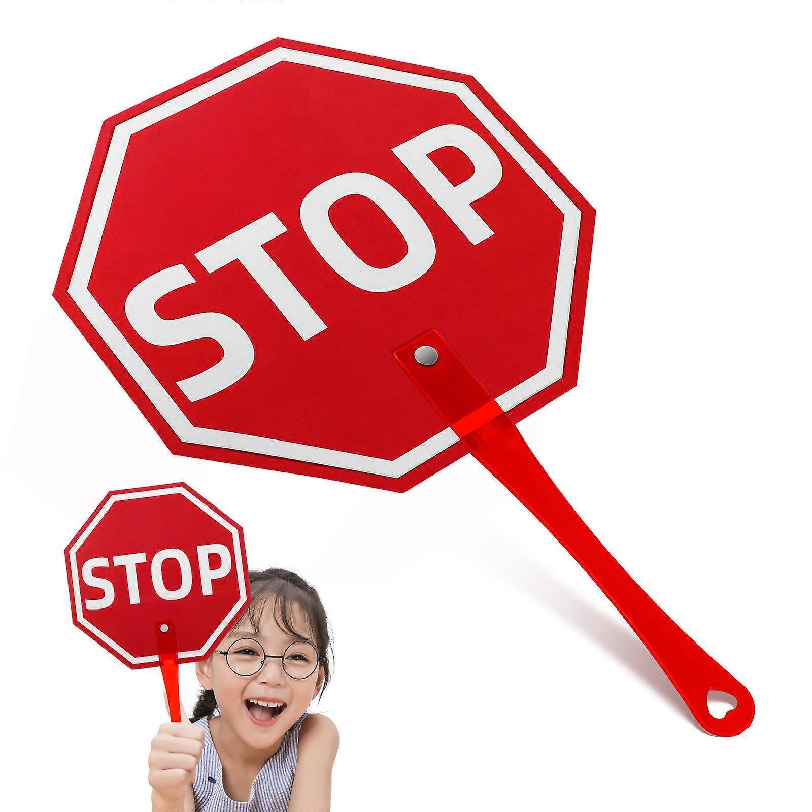 Stop Sign Paddle Handheld Classroom Tool for Voting Teaching Aid Plastic Red Promoting Classroom Dynamics Enhancement 1Set