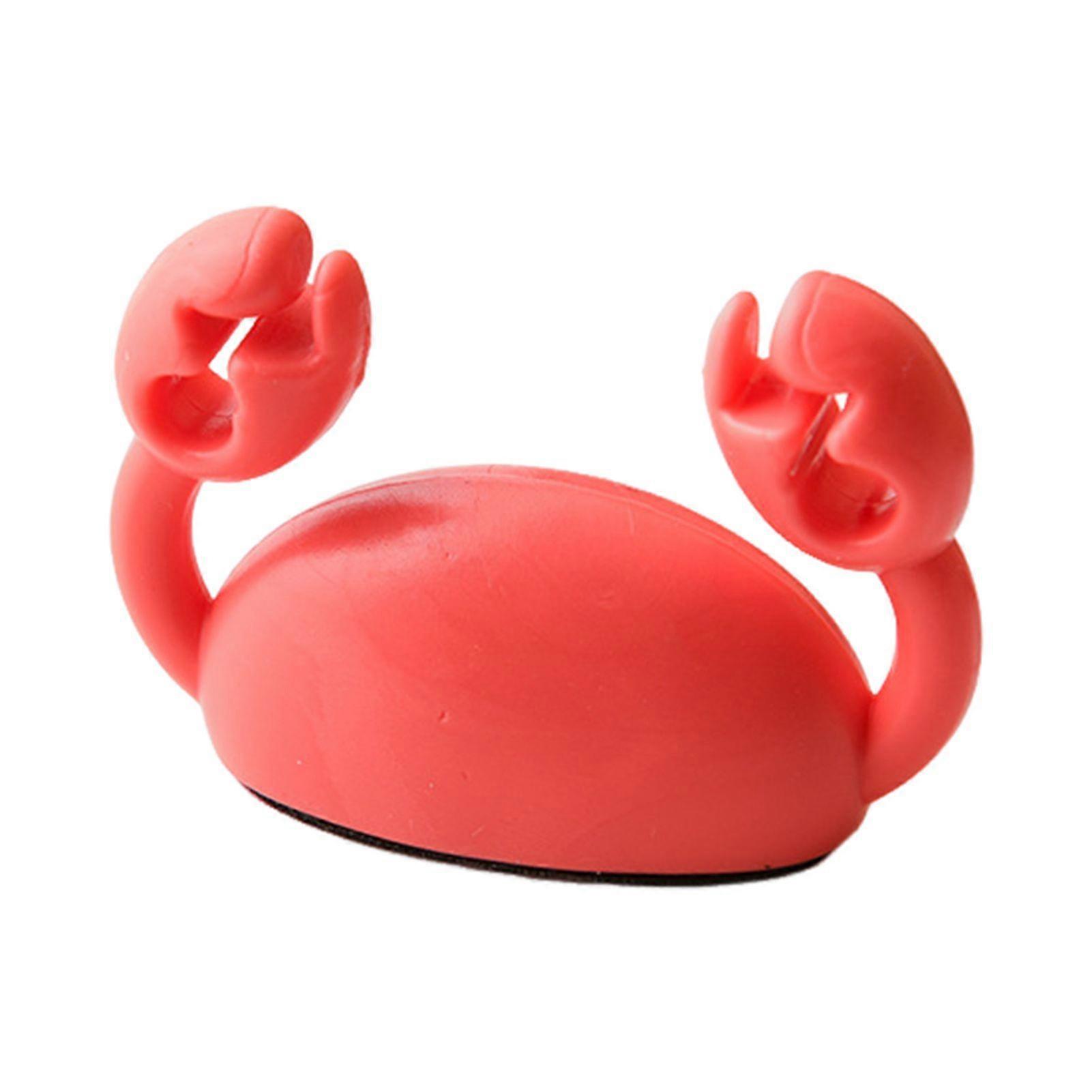Cute Crab Cable Organizer Clip Line Processor Adhesive Wire Tidy Holder for Data Headphone Mouse Power Cables