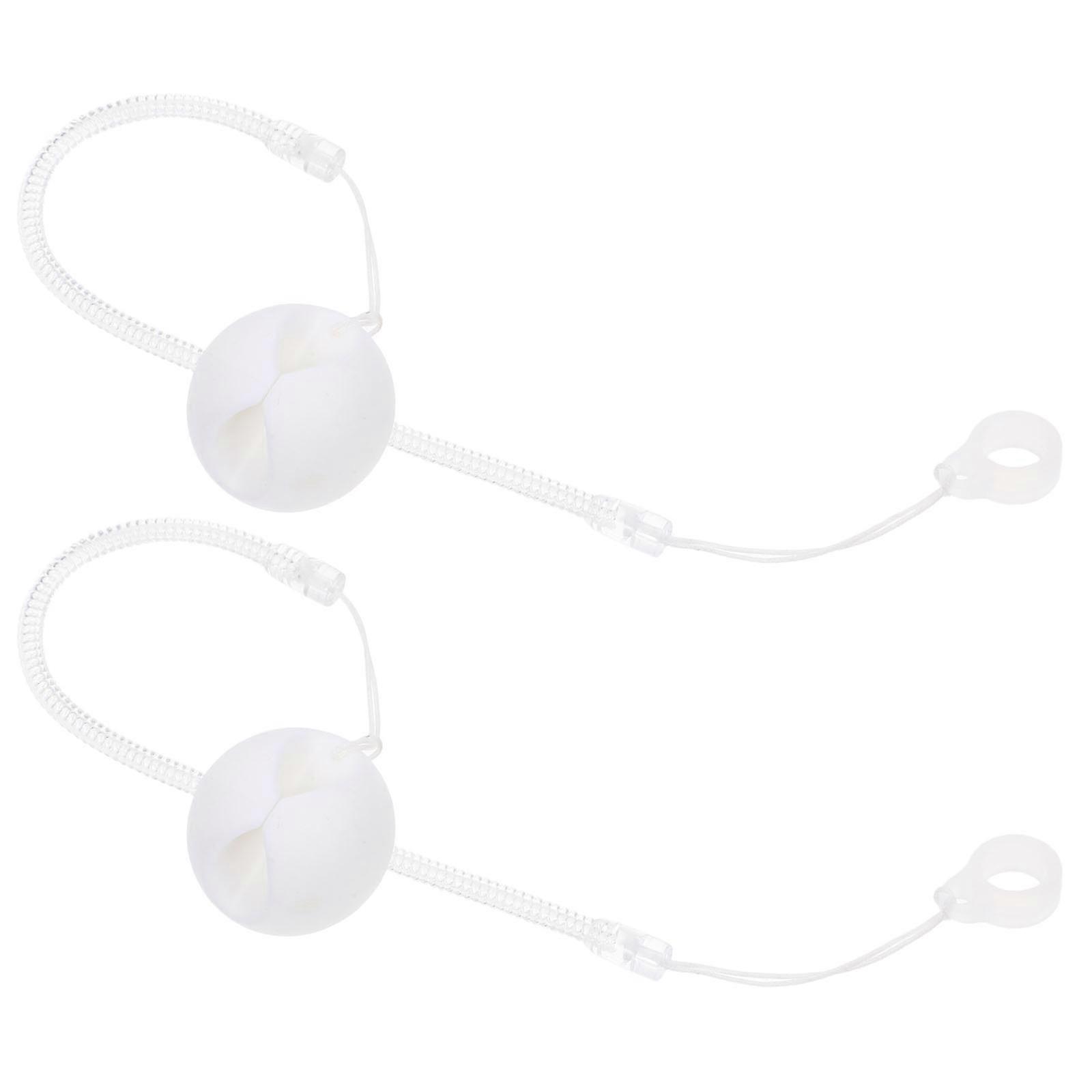 Pen Chain for Reception Desk Use with Silicone Base 2Pcs Protective Holders