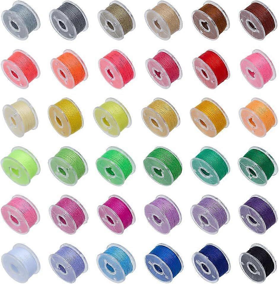 984 Yards 36 Rolls Polyester Beading String Cord 0.3mm Crafts Chinese Knotting Cord Thread for DIY Beading Sewing Kumihimo Macrame Friendship Bracelet