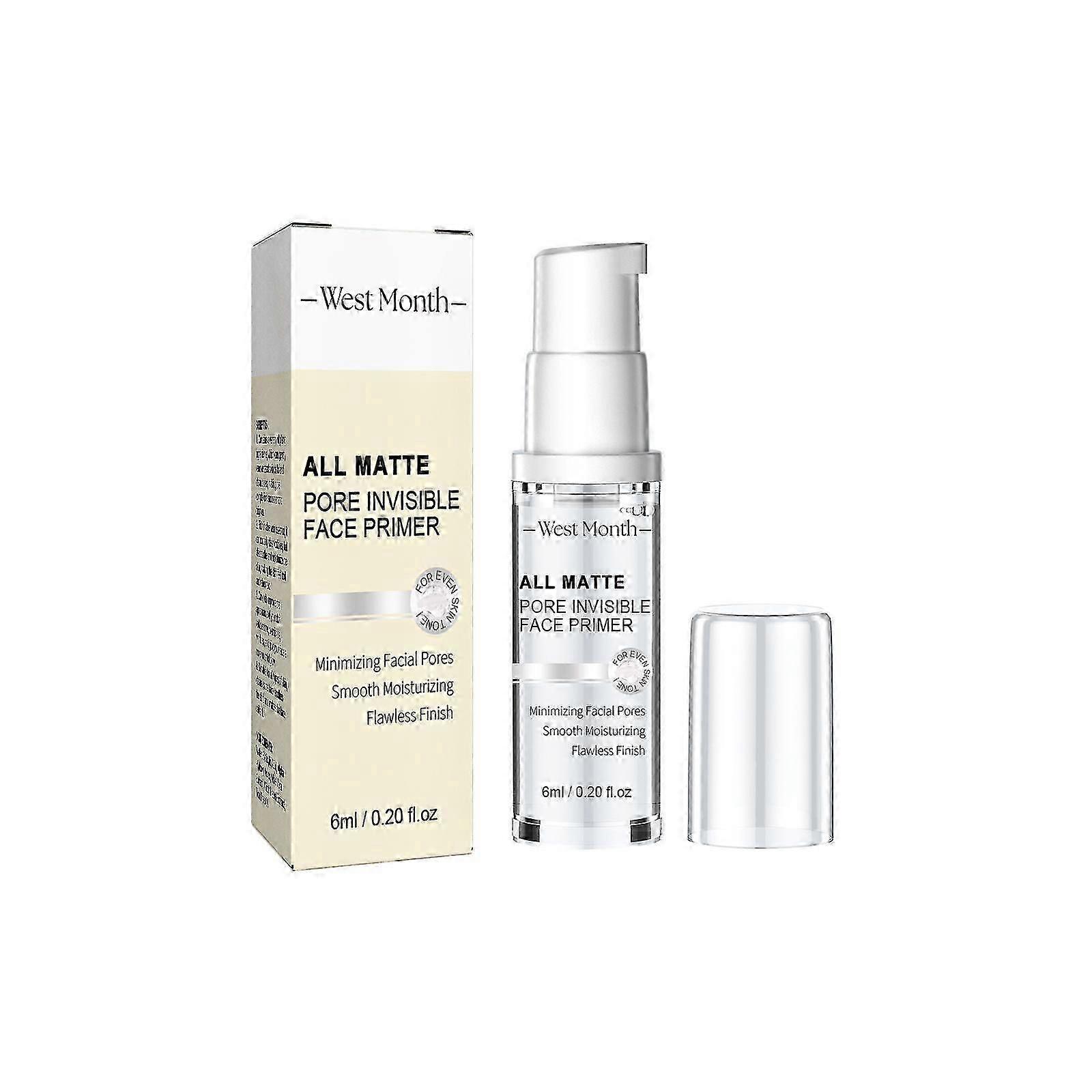 Brightening & Moisturizing Pore Contouring Primer with Vitamin C & E  Oil Control, Fine Line Reduction, Flawless Matte Finish