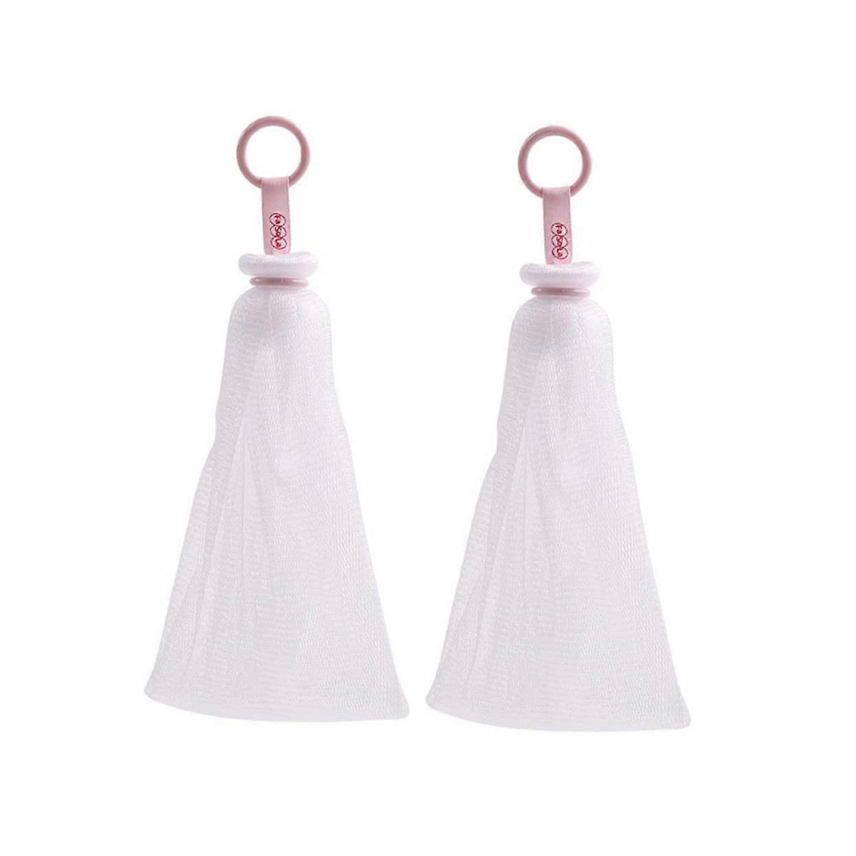 2Pcs Foaming Soap Net for Face and Body Cleansing with Rich Foam and Gentle Exfoliation