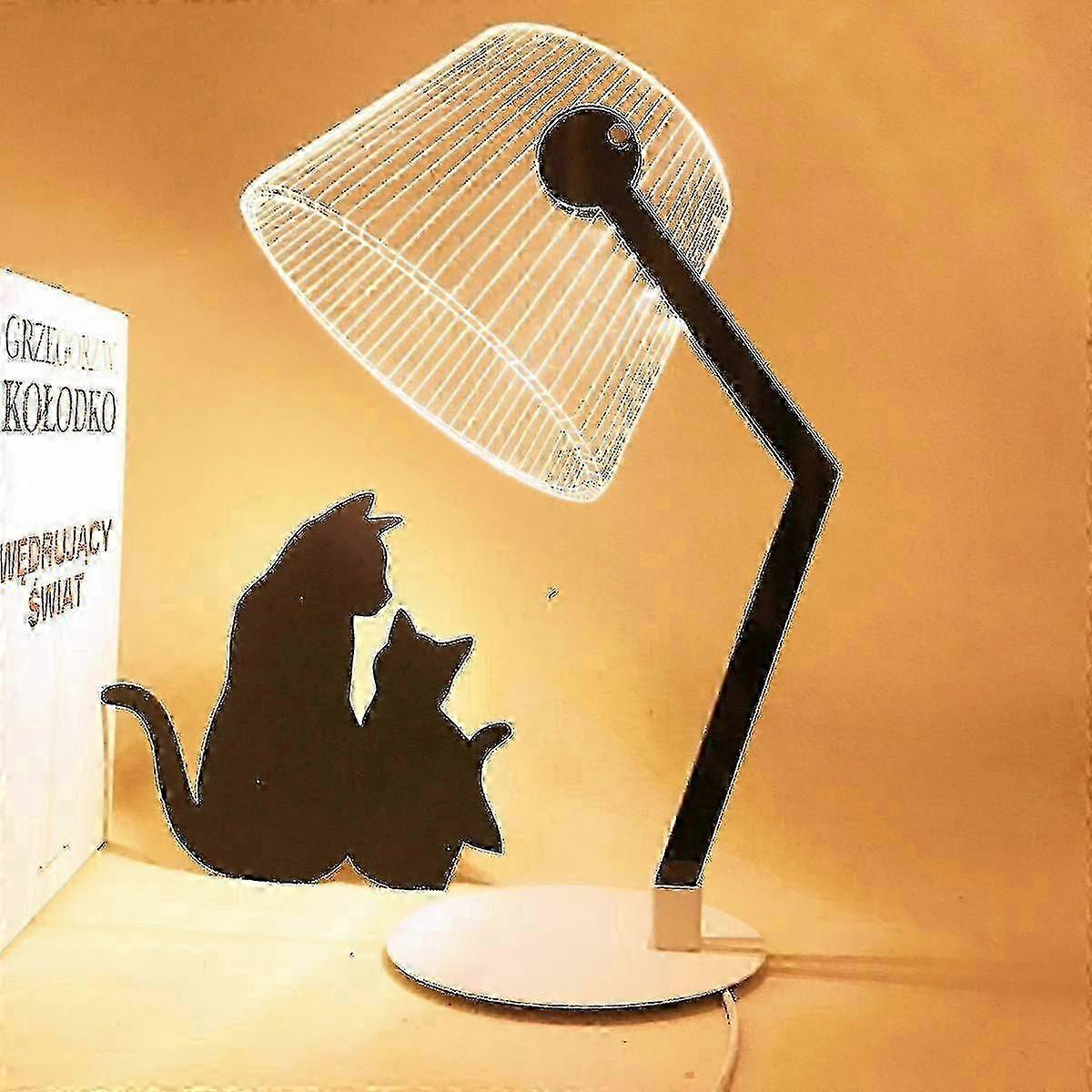 LED Visual Illusion Lamp for Bedside Table with 3D Lighting