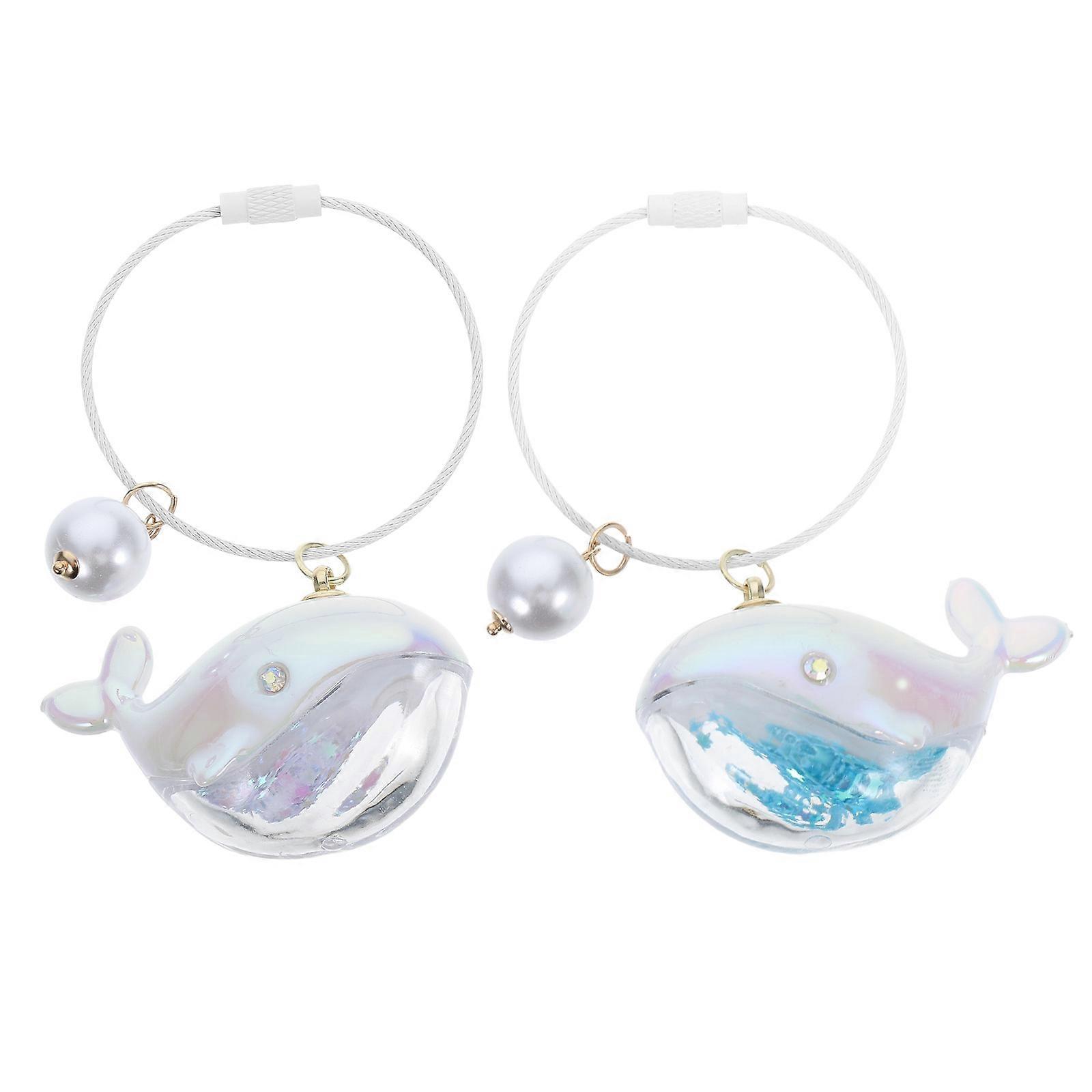 Dolphin Keychain Creative Accessories for Couples 2Pcs Assorted Colors