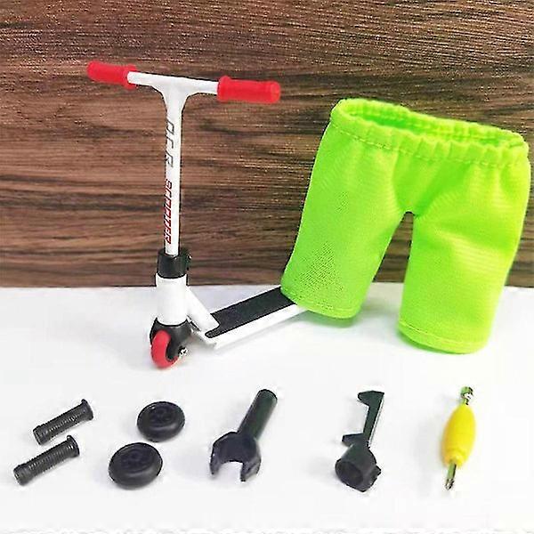 Mini Scooters Tools and Fingerboard Skateboard Toy White