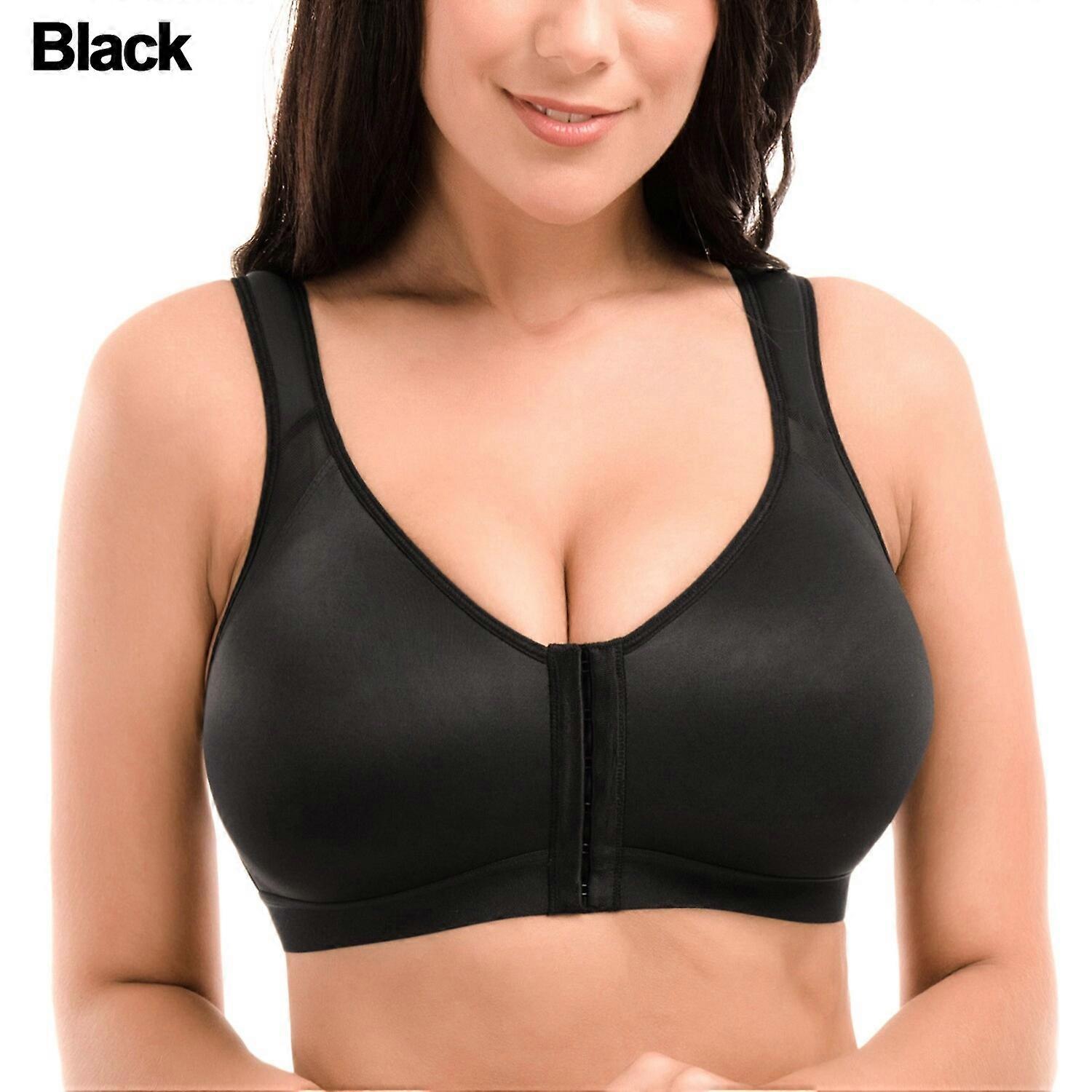 Womens Full Coverage Posture Corrector Front Closure Wireless Back Support Bra