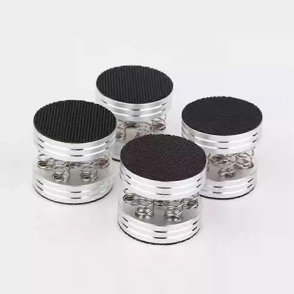 Adjustable Speaker Isolation Feet Aluminum Alloy Pads for Turntables Amplifiers 4Pack Silver