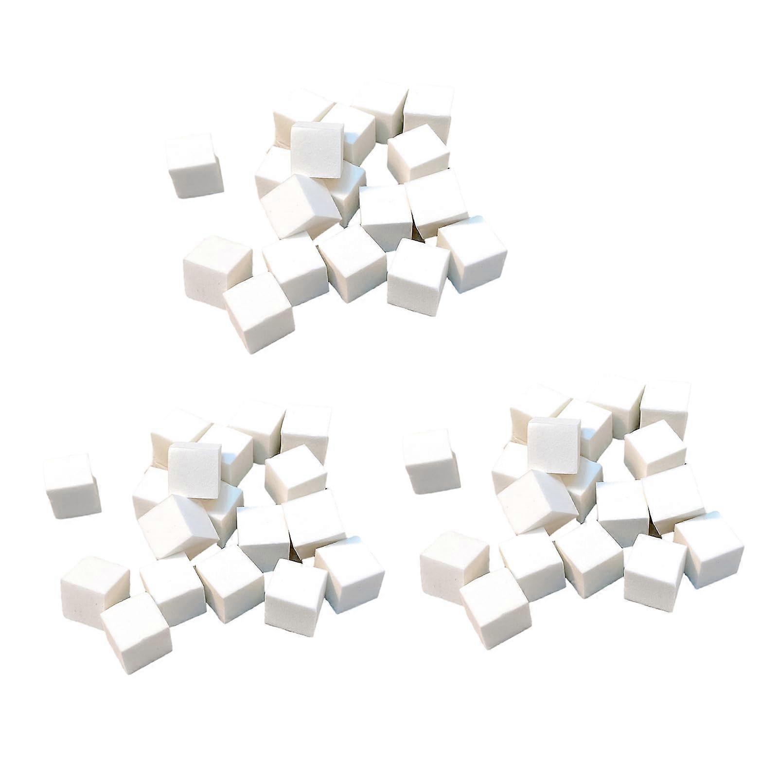 Makeup Sponge with Handle for Blending and Nail Art Gradient Stamper Tool, 50pcs White