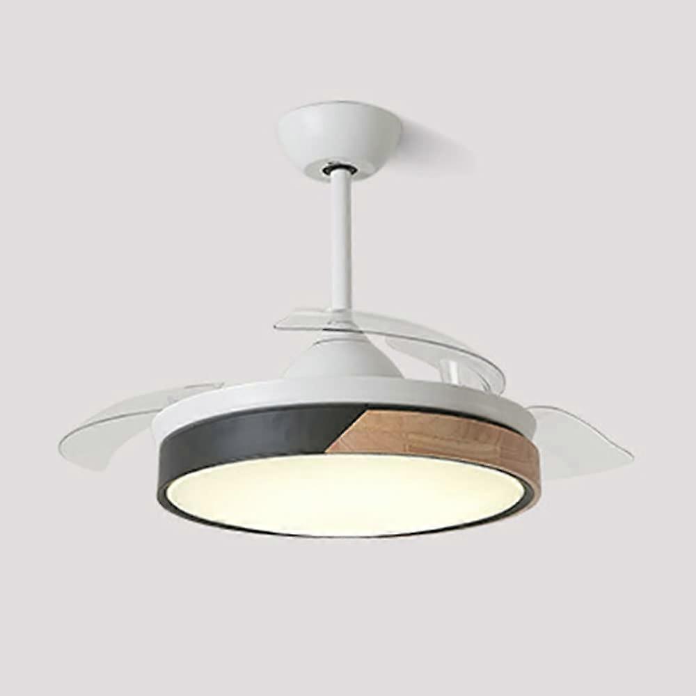 Modern LED Ceiling Fan with Light, Quiet Energy Saving, Remote Control, Acrylic Blades 90cm