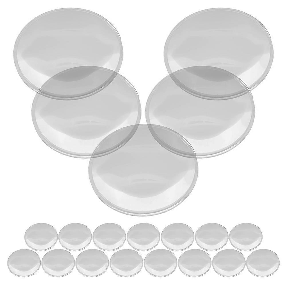 Transparent Acrylic Convex Lens for Lab Use Magnifying Optical Tool 30Pcs