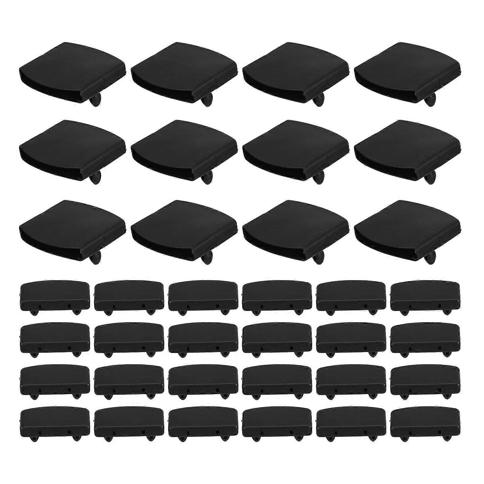 36 couvre-lattes de lit en plastique noir, installation pour la réparation et la réparation des cadres de lit en bois à domicile