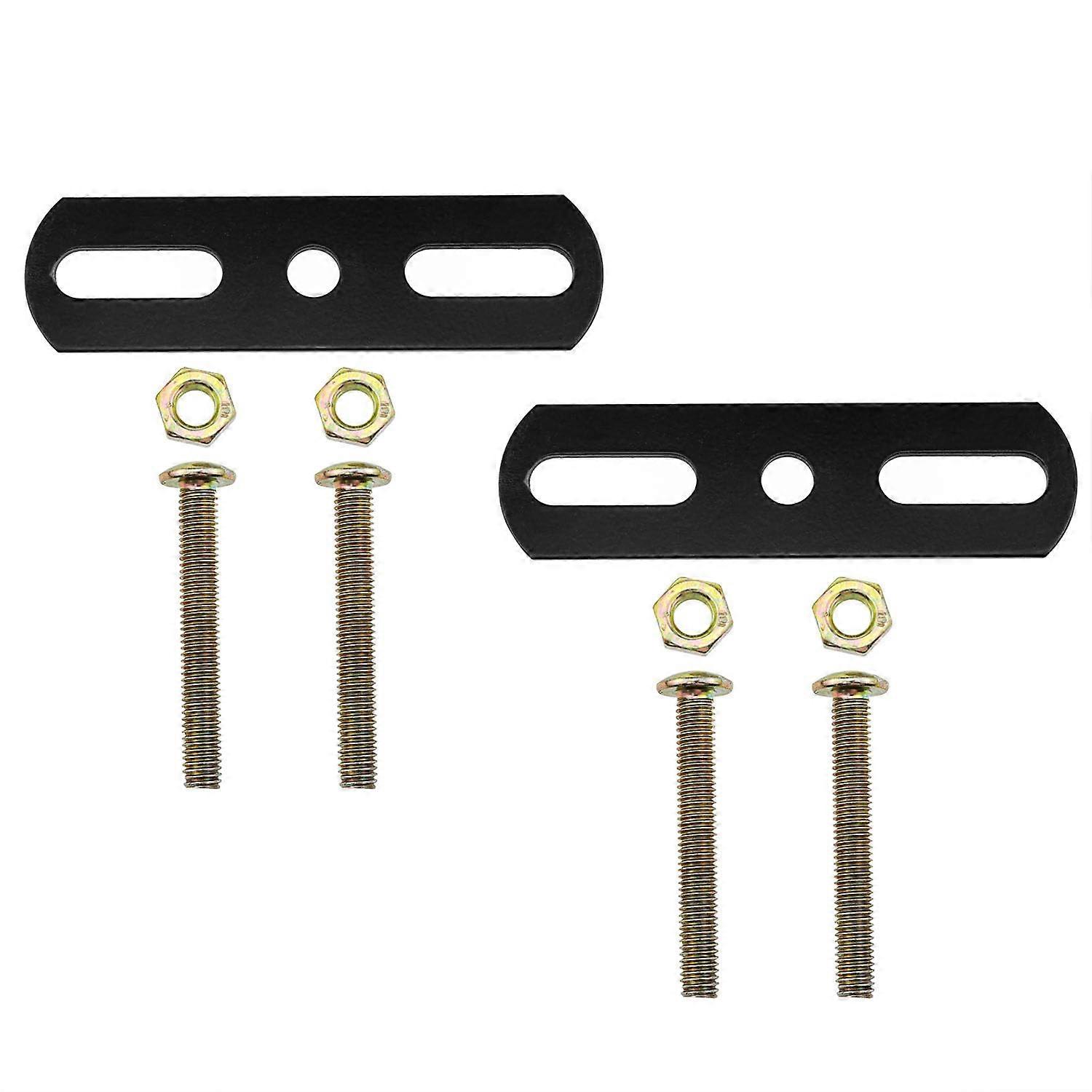 Bed Frame  Kit Steel Reinforcement Plates with Screws, Heavy Duty AntiBending Design, 2 Sets Black