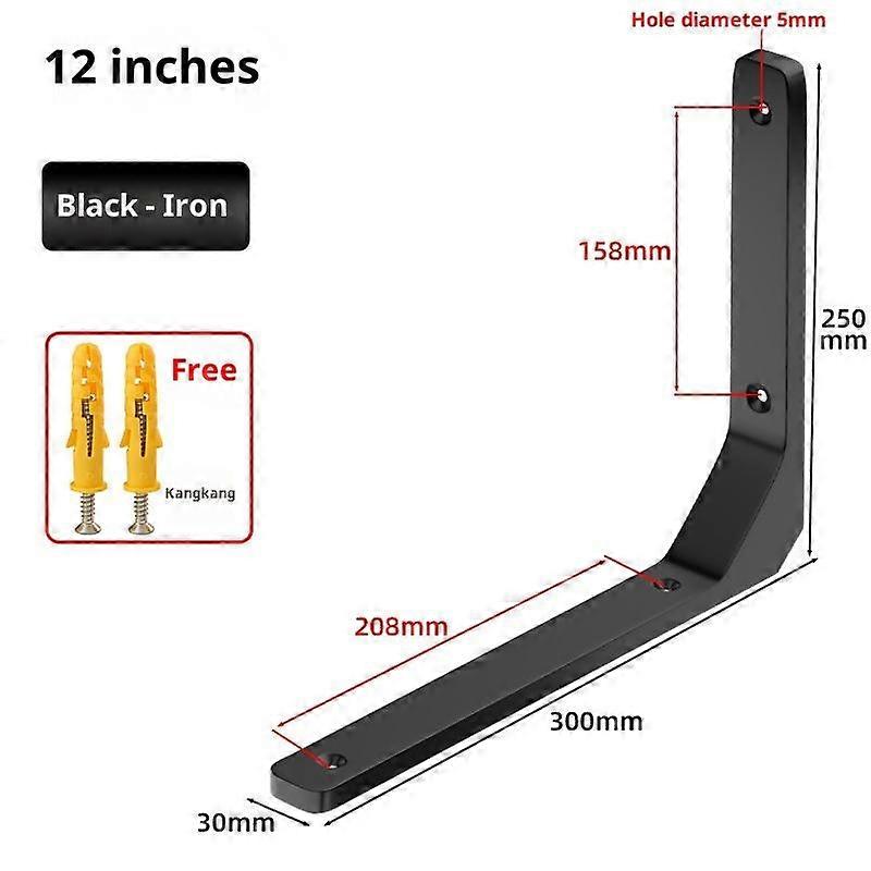 1Pc Angle Brackets Industrial Floating L Shelf Bracket Thick Heavy Duty Wall Mounted Shelf