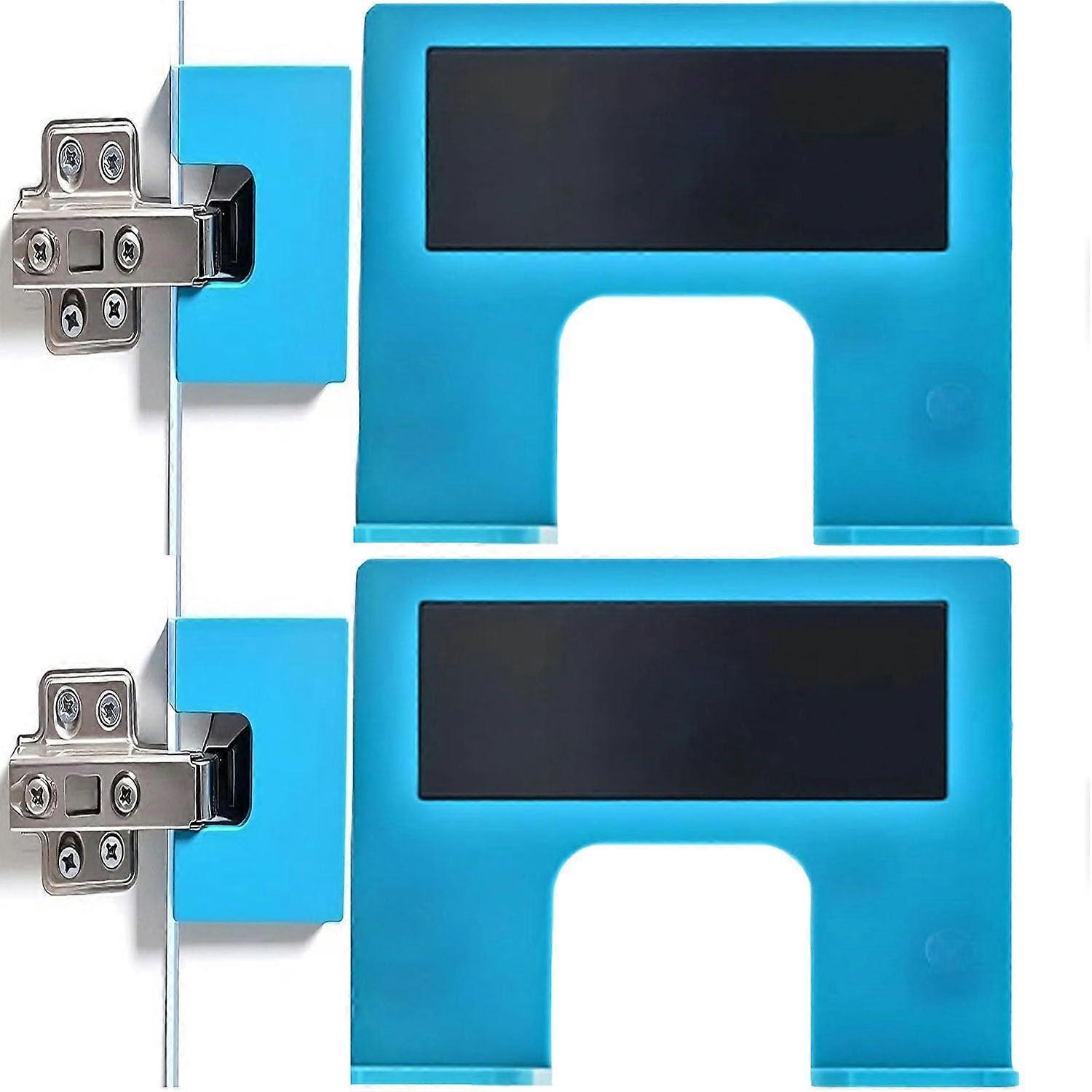 Magnetic Cabinet Door Hinge Jig with Adjustable Accurate Drill Guide for Quick and Precise Installation (2pcs)
