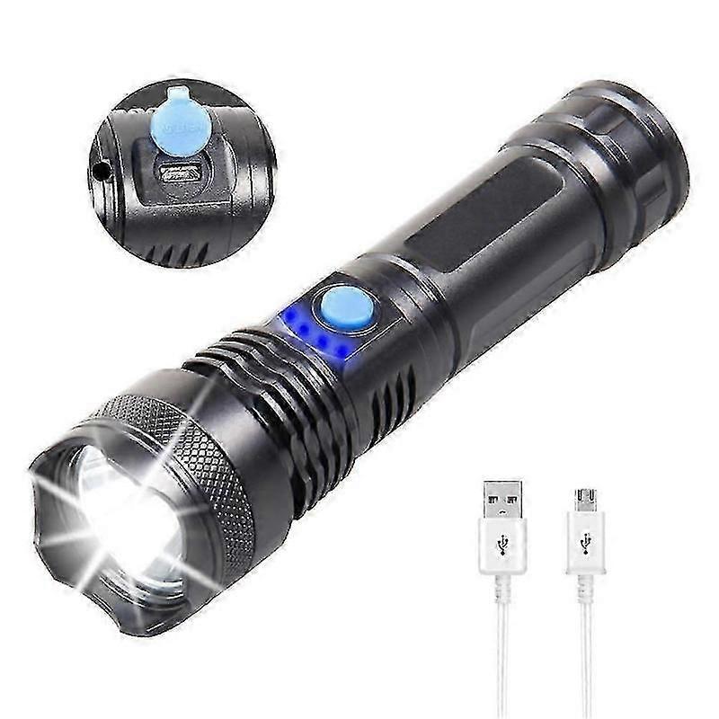 LED Torch Flashlight High Power USB Rechargeable Waterproof
