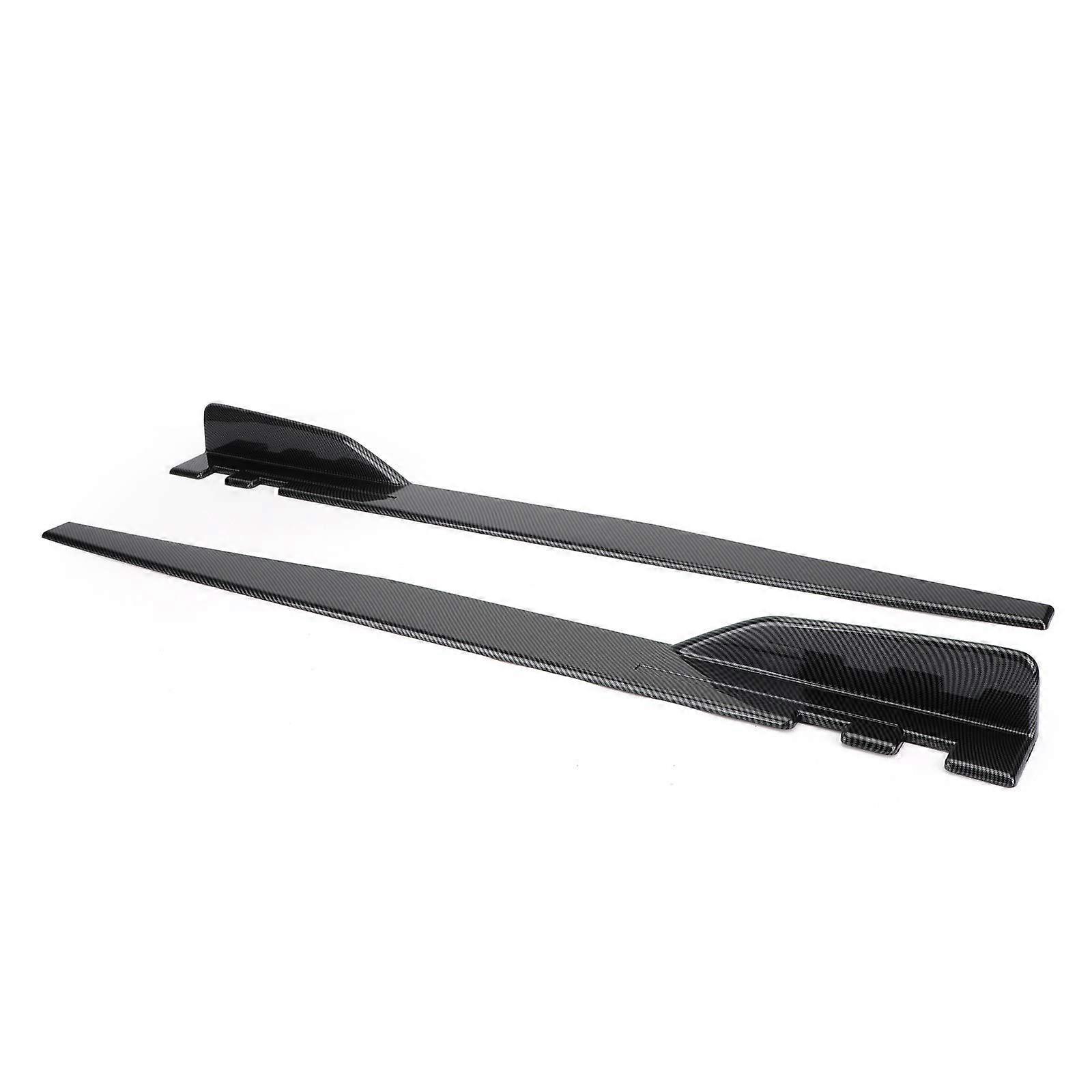 120cm Universal Carbon Fiber Car Side Skirts Rocker Splitters Diffuser Wings for Enhanced Aerodynamics