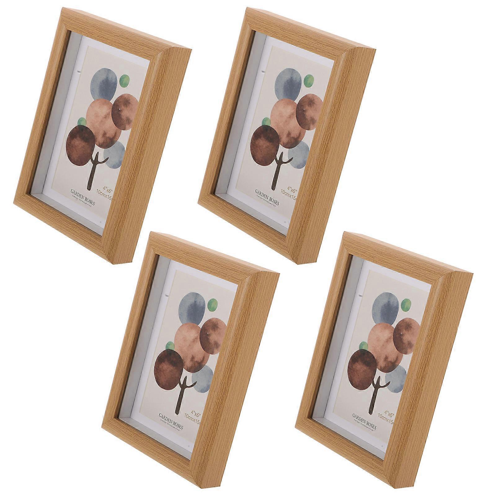 Picture Frame Multi Colored Dried Flower Display Stand Home Decor 6 Inch 4Pcs