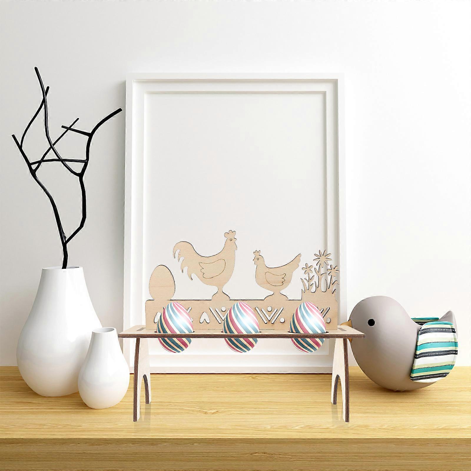 Wood Craft Easter Egg Holder for Easter Decoration 1Pcs Storage Rack