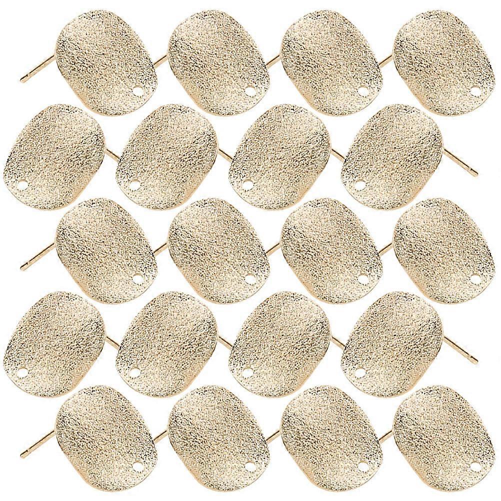 Golden Alloy Earring Stud Bases for Craft Making 30Pcs Pieces