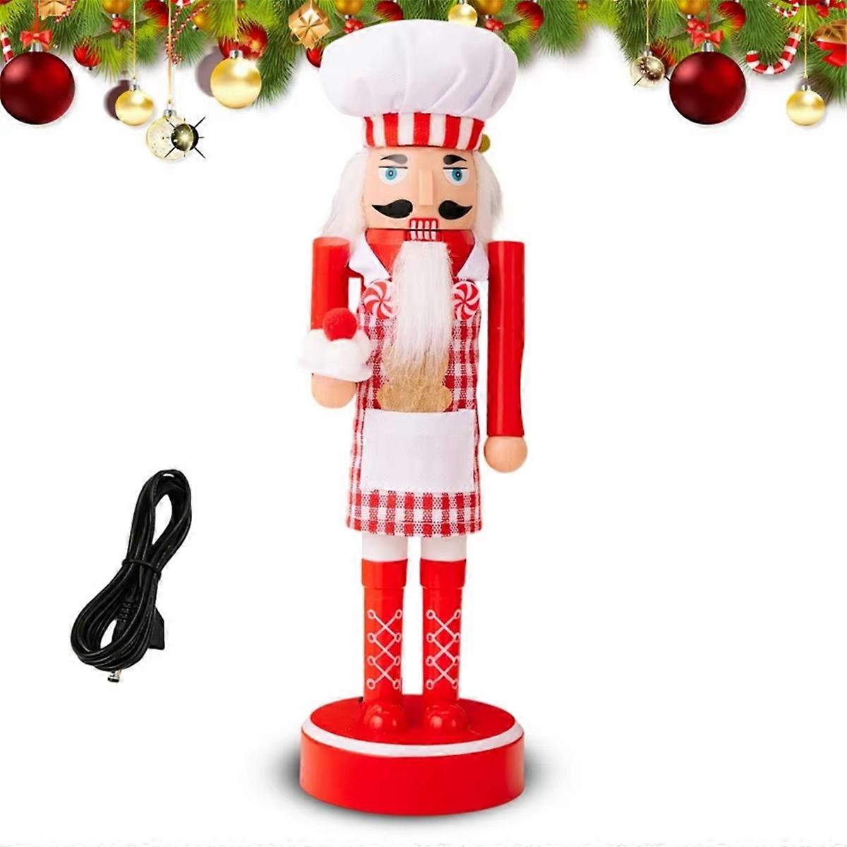 Nutcracker Christmas Decorations Lighted Nutcracker Tabletop Ornaments Lighted Collectible for Christmas C